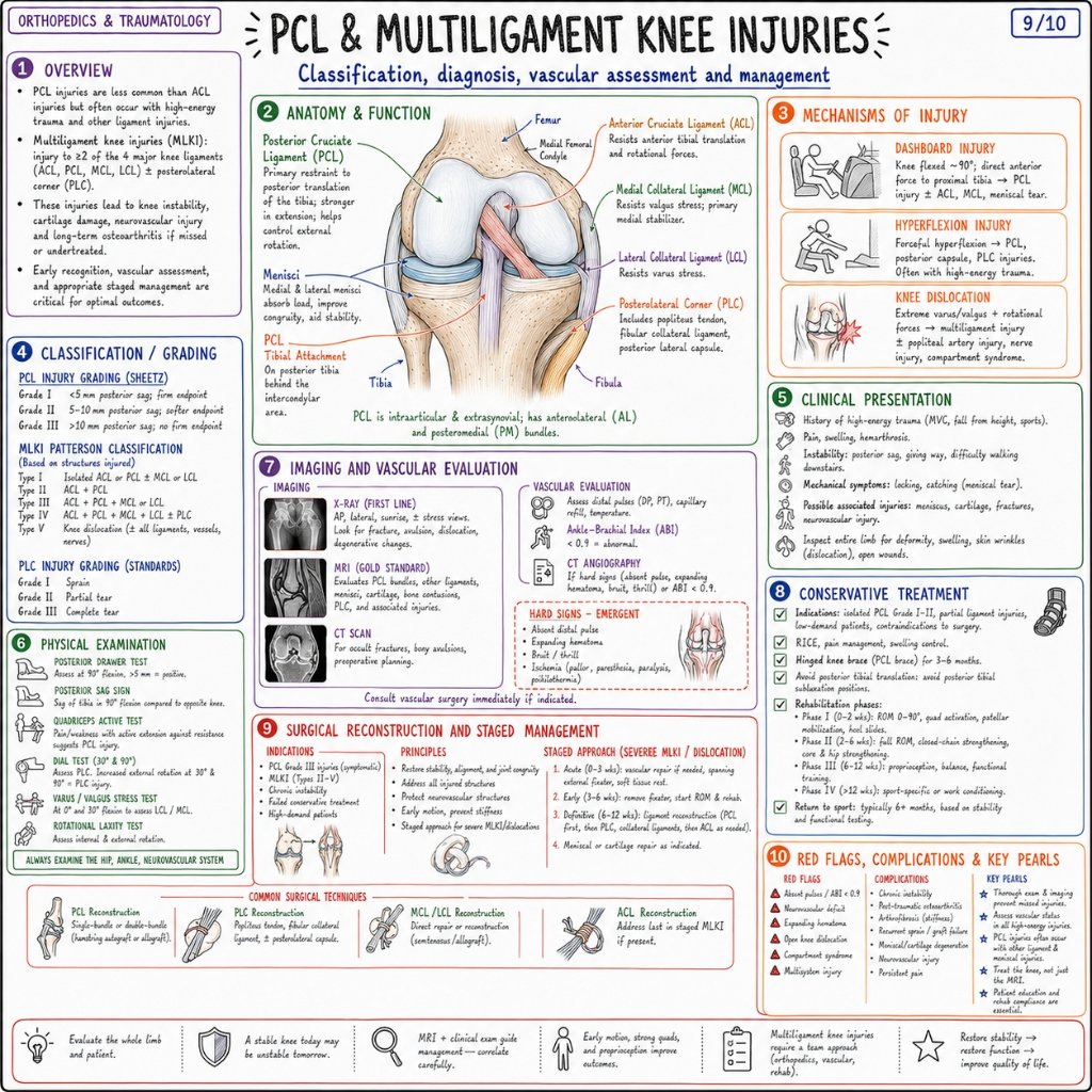 PCL & Multiligament Knee Injuries: Vascular Assessment & Reconstruction