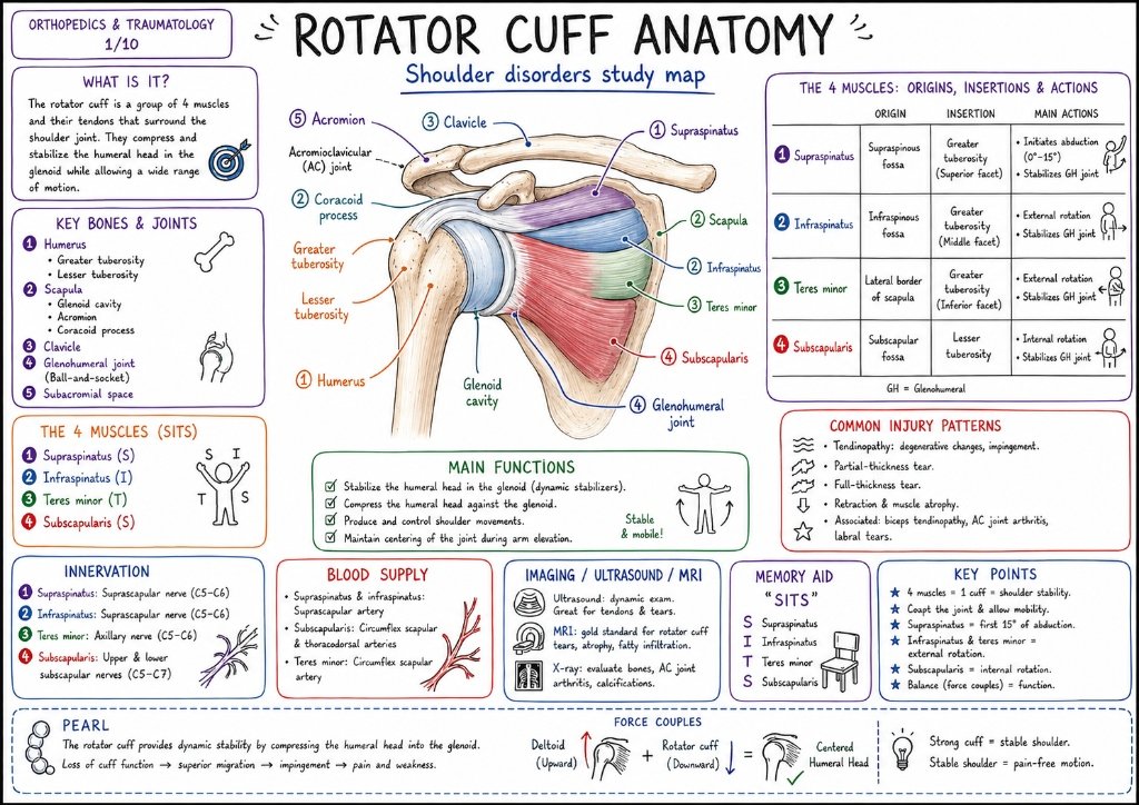Rotator Cuff Anatomy: Origins, Insertions & Actions