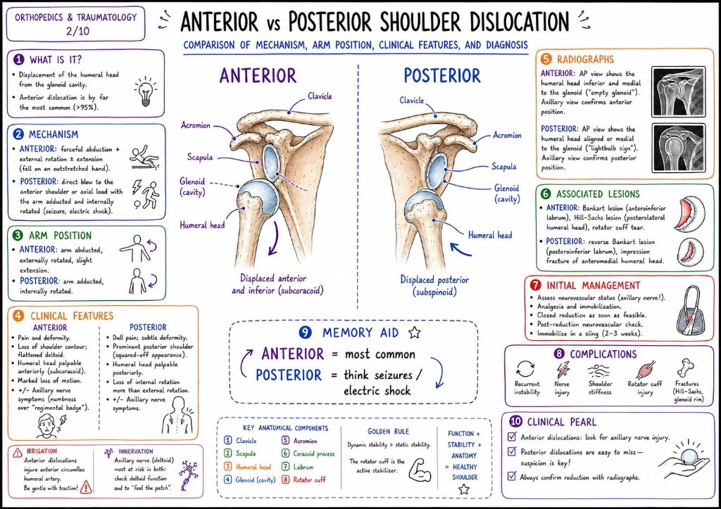 Anterior vs Posterior Shoulder Dislocation