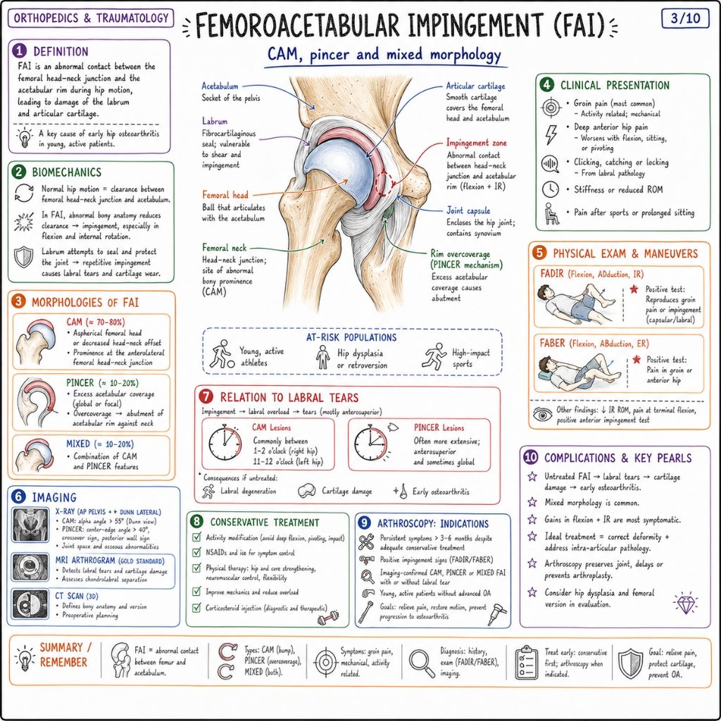 Femoroacetabular Impingement (FAI): CAM, Pincer & Mixed Morphology