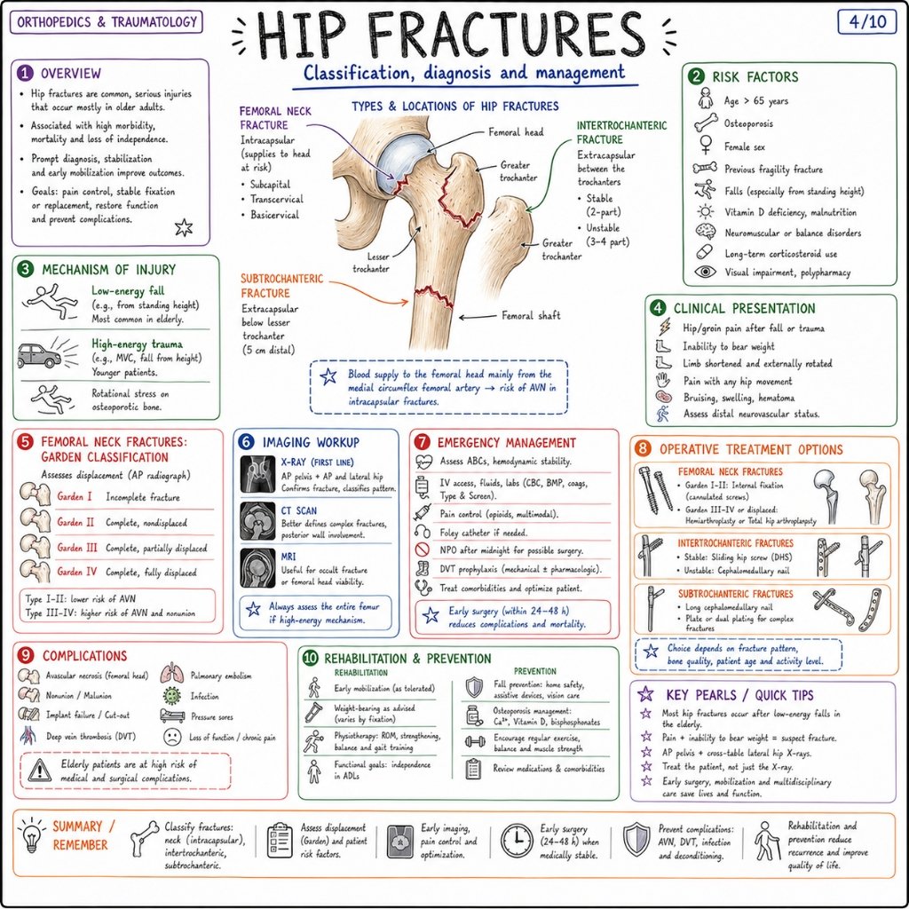 Hip Fractures: Classification, Diagnosis & Management