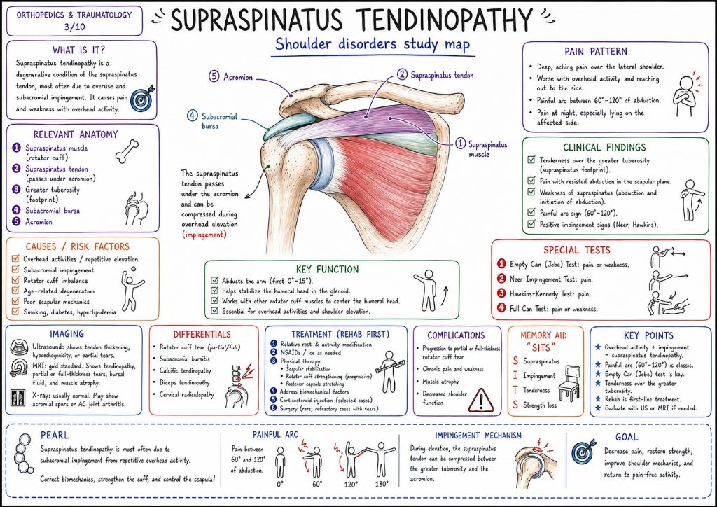 Supraspinatus Tendinopathy: Pain Pattern & Physical Exam